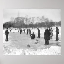 Bordage dans la copie du Central Park NYC Affiches