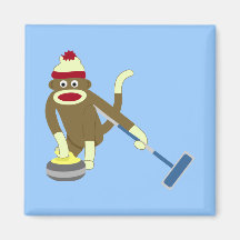Bordage olympique de singe de chaussette magnets pour réfrigérateur