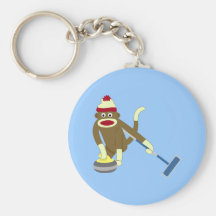 Bordage olympique de singe de chaussette porte-clef
