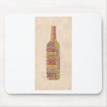 Bordeaux Wine Word Bottle Mousepad