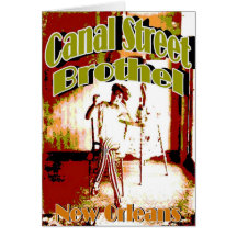 Bordel de Canal Street de la Nouvelle-Orléans Carte De Vœux