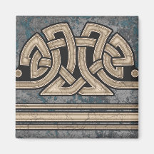 Border A, Tan Straight Magnet
