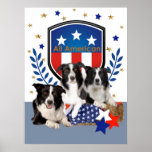 Border Collie All American Print