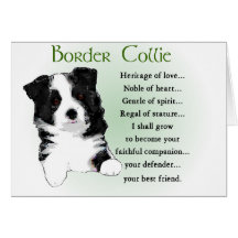 Border Collie Art Gifts Greeting Card
