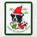 Border Collie Christmas Gifts Mouse Pad
