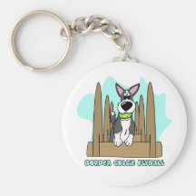 Border Collie Flyball Keychain