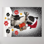 Border Collie Gift From Santa Poster