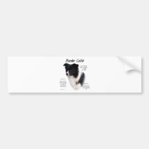 Border Collie History Design Bumper Stickers