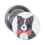 Border Collie Patriotic Pin