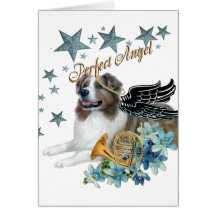 Border Collie Perfect Angel Greeting Cards