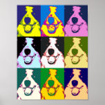 Border Collie Pop Art Poster