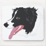 Border Collie Portrait Mousepad