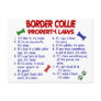 BORDER COLLIE Property Laws 2 Postcard
