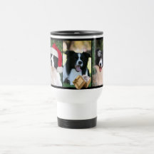 Border Collies Christmas travel mug