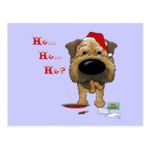 Border Terrier Christmas Postcards