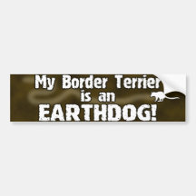 Border Terrier Earthdog Bumper Sticker