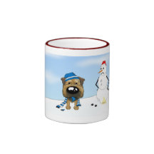 Border Terrier Winter Scene Coffee Mug