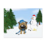 Border Terrier Winter Scene