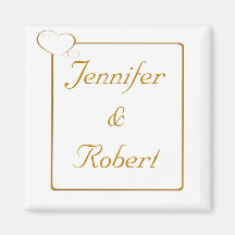 Bordered Hearts Topaz Magnets