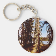 Boreal forest at Scoter Lake Keychains