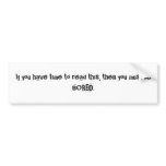 Boredom Bumper Sticker