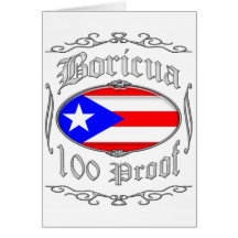 Boricua 100 Proof2 Greeting Card