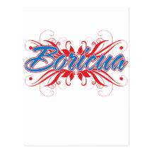 Boricua Floral Post Card