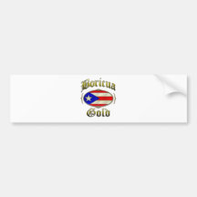 Boricua Gold Bumper Sticker