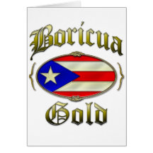 Boricua Gold Greeting Cards