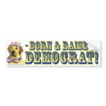 Born And Raised Democrat  Bumper Sticker 