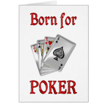 Born for Poker Greeting Card