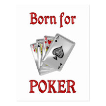 Born for Poker Post Cards