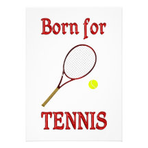 Born for Tennis Personalized Invitation