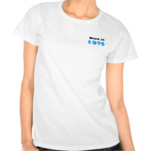 “Born in 1974” Ladies Baby Doll (Fitted) Template Tshirt