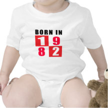 Born In 1982 Birthday Designs Rompers