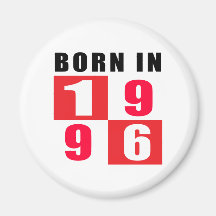 Born In 1996 Birthday Designs Magnet