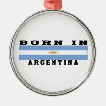 Born In Argentina Christmas Tree Ornaments