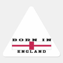 Born In England Triangle Stickers