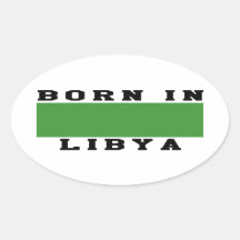 Born In Libya Oval Sticker