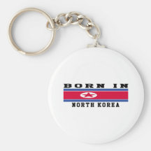 Born In North Korea Key Chain