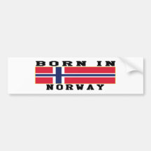 Born In Norway Bumper Stickers
