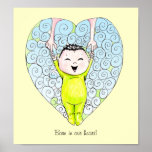 Born in our Heart Baby Boy wall art Print