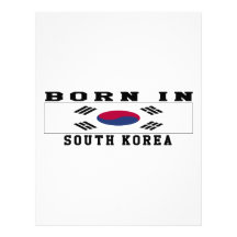 Born In South Korea Letterhead Template