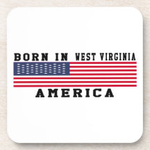 Born In West Virginia Drink Coasters