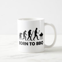 born to bbq coffee mugs