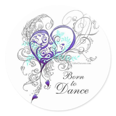 Born to Dance Sticker (white) by StudioMiyabi