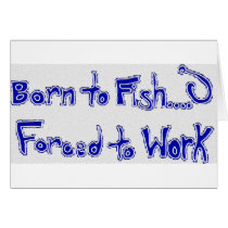 born to fish greeting cards