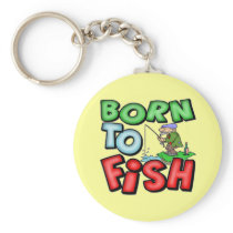 Born To Fish Fishing T-shirts and Gifts Key Chain