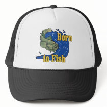 Born to Fish Fishing TShirt Mesh Hats