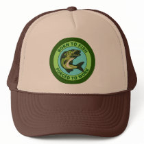 Born To Fish, Forced To Work Mesh Hat